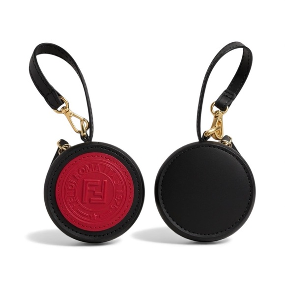 Fendi Keychain Calfskin Tote Bag Charm – Red Logo Patch, Gold Hardware - Picture 10 of 11